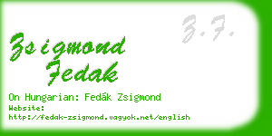 zsigmond fedak business card