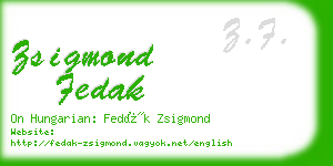 zsigmond fedak business card